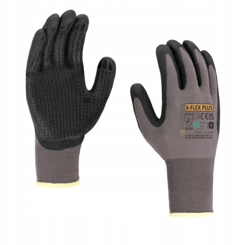 Rękawice Robocze Dzianina Nakrapiane Procera X-FLEX PLUS r.9