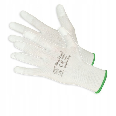 Rękawice ochronne poliuretan RNYPU FIN 12 par r.8