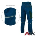 Spodnie ROBOCZE JEANS STRETCH BLUE Elastyczne SLIM MONTERSKIE r.S