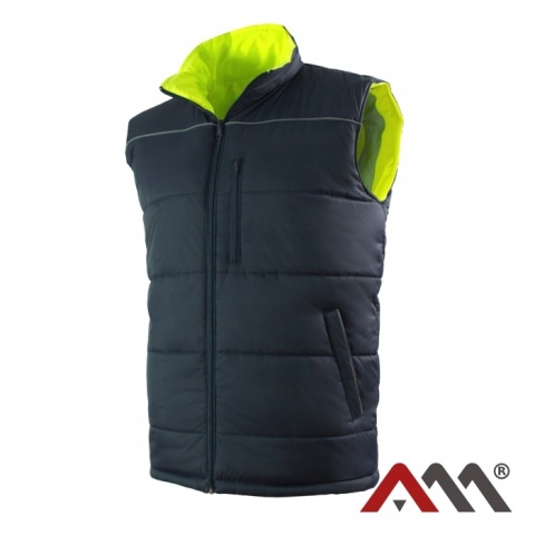 BEZRĘKAWNIK ROBOCZY ODBLASKOWY DWUSTRONNY! Kamizelka WZMOCNIONA 2SIDE r.XL