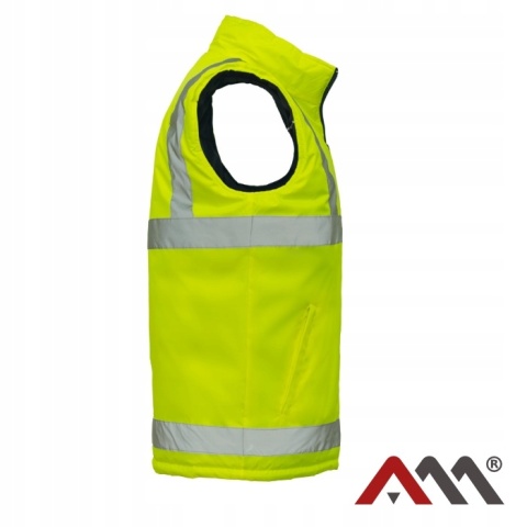 BEZRĘKAWNIK ROBOCZY ODBLASKOWY DWUSTRONNY! Kamizelka WZMOCNIONA 2SIDE r.XL