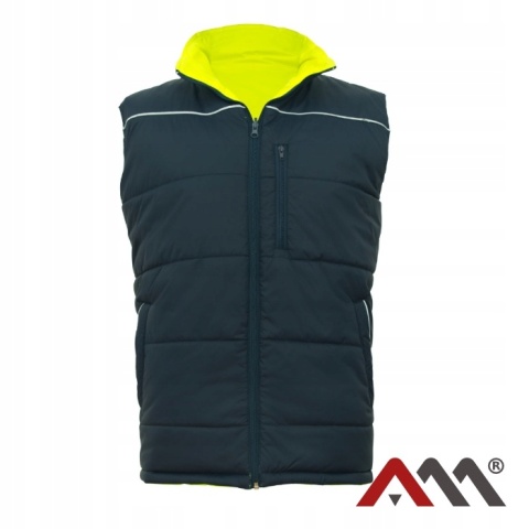 BEZRĘKAWNIK ROBOCZY ODBLASKOWY DWUSTRONNY! Kamizelka WZMOCNIONA 2SIDE r.M