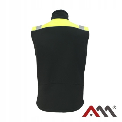 BEZRĘKAWNIK SOFTSHELL ODBLASKOWY MOCNY Kamizelka ocieplana BZR SOFTS r.3XL