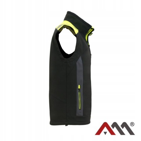 BEZRĘKAWNIK SOFTSHELL ODBLASKOWY MOCNY Kamizelka ocieplana BZR SOFTS r.XXL