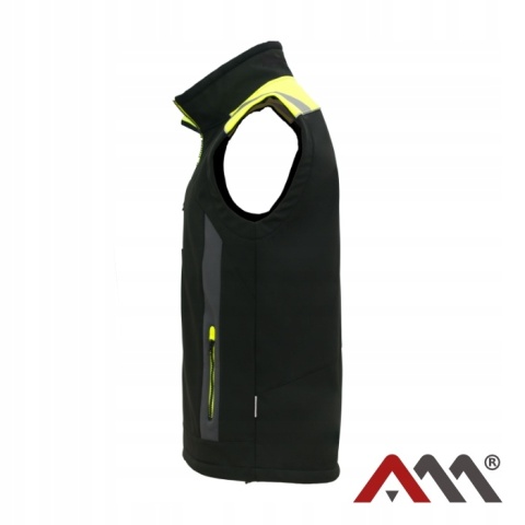 BEZRĘKAWNIK SOFTSHELL ODBLASKOWY MOCNY Kamizelka ocieplana BZR SOFTS r.XL