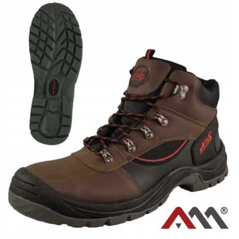 Buty Robocze TRZEWIKI OCHRONNE SKÓRZANE BEZ METALOWEGO PODNOSKA BTCRH r.45