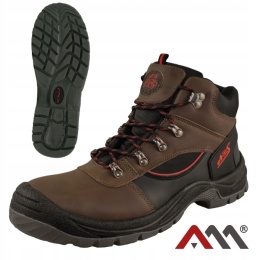 Buty Robocze TRZEWIKI OCHRONNE SKÓRZANE BEZ METALOWEGO PODNOSKA BTCRH r.47
