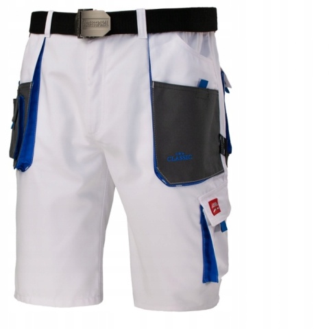 CLASSIC WHITE SHORT SPODNIE ROBOCZE KRÓTKIE BIAŁE r.60