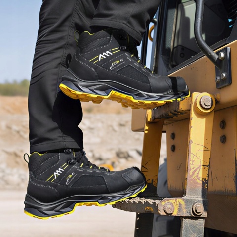 TRZEWIKI ROBOCZE PREMIUM BLACK-POINT BT WODOODPORNE ANTYPRZEBICIOWE Z PODNOSKIEM r.41