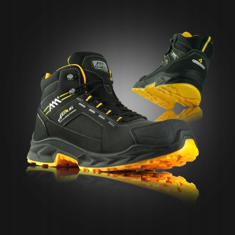 TRZEWIKI ROBOCZE PREMIUM BLACK-POINT BT WODOODPORNE ANTYPRZEBICIOWE Z PODNOSKIEM r.42